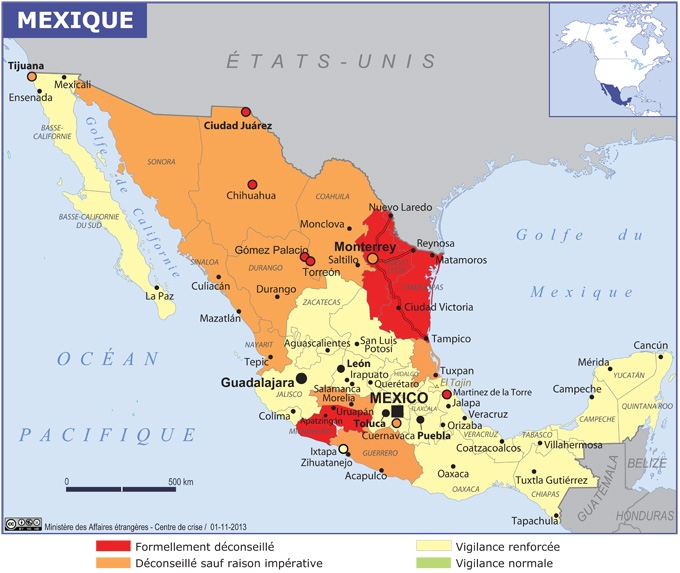 Sécurité au Mexique en novembre 2013